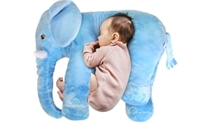 ‎LADAMI LADAMI Baby Kissen,Lagerungskissen,Stillkissen,Baby Elefant Kissen Kinderbett Kissen für Schwangere Frauen Kissen Kind Schlaf Elefant Baby Kind Kissen 60cm