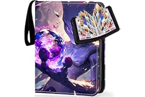 Vilntrosia Trading Card Binder 9 Pocket,50 Pages Waterproof Card Folder,900 Pockets Trading Card Albums with Zipper,Portable Folder for Cards for Card Collectors (A-900 Pockets)