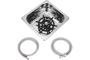 TINMAGI Gläserspüler, G1/2 Glasspüler Automatische, Edelstahl Tassenreiniger mit Schlauch, Zubehör für Spülbecken, für Bar Pub Restaurant