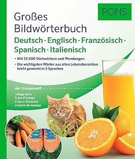 PONS Großes Bildwörterbuch Deutsch, Englisch, Französisch, Spanisch, Italienisch: Mit 32.500 Stichwörtern und Wendungen. Die wichtigsten Wörter aus allen Lebensbereichen leicht gemerkt in 5 Sprachen.