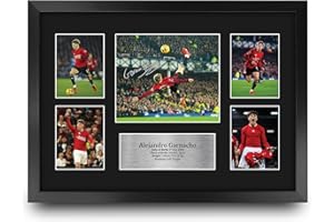 HWC Trading FR A3 Alejandro Garnacho Printed Memorabilia Signed Autograph Photograph Display for Football Fans and Supporters - A3 Framed