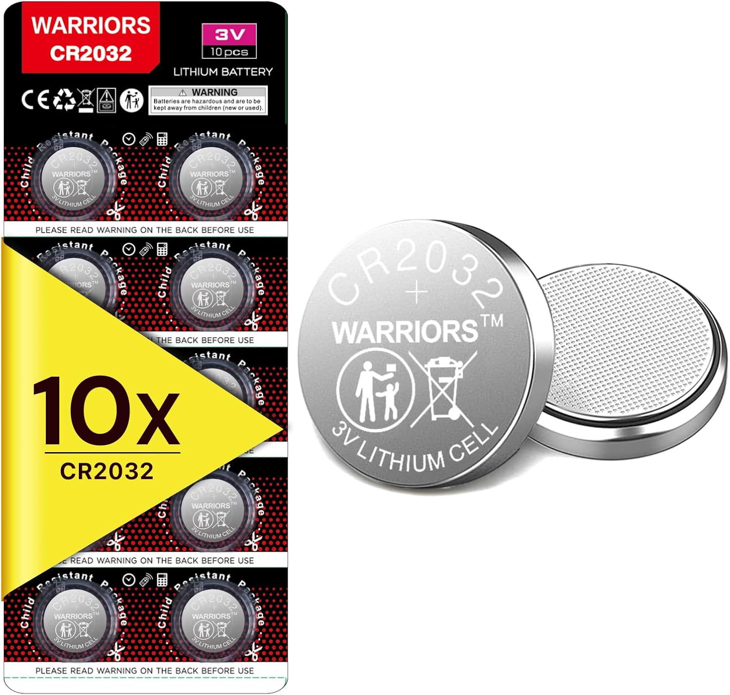 Avis d'Expert & Test Approfondi : Warriors 10X Pila CR2032 3V 240mAh Litio Bot (Sélection)