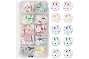 TRLREQ 150PCS Colorful Resin Buttons for Baby Kids Cardigans Knitting,Plastic Cute Crafting Buttons with Plastic Storage Box for Art Craft Child Clothing Sewing DIY Decoration(12.5 mm/ 0.5 Inch)