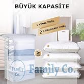 Family Co.3'l&uuml; Paket Ekstra B&uuml;y&uuml;k K&uuml;p Vakumlu Hur&ccedil; Saklama Poşetleri110x90+25cm1Adet,100x70+33cm-1Adet, 80x50+25 cm -1Adet Gi