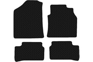 Carsio Car Mats 4pc Set For Hyundai i10 2014 - Onwards Tailored Fit Rubber Floor Mat Complete Accessory Black Custom Fitted - Anti-Slip Backing, Heavy Duty & Waterproof
