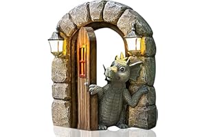 TQPXZO Figuras Decorativas de Dragón de Jardín, Escultura de Dragón de Resina para Jardín, Figuras de Dragón, Figuras Decorativas de Dragón, Figuras de Jardín para Interiores y Exteriore