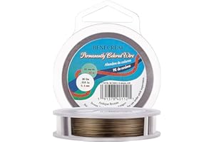 BENECREAT 26 Gauge (0.4mm) Anlaufbeständiger antiker Bronzedraht, Schmuckherstellung Kupferdraht, 60M/66Yard