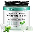 Toothpaste Tablets 150 Counts, Sensitive Toothpaste Bites with Nano Hydroxyapatite, Travel Mouthwash Tablets Helps Strengthen & Protect Enamel, Chewable Toothpaste Tablet (Peppermint)