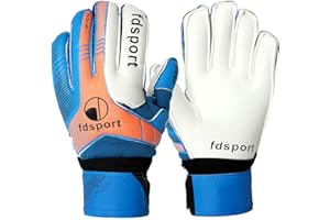 MISSFOX Gants de gardien de but pour enfants, adolescents et adultes I Antidérapants en latex pour homme I Gants de football unisexes avec protège-doigts et adhérence extra forte I Taille 5-7