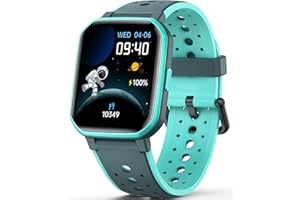JOYELE Fitness Tracker Montre pour Enfants，Montre Intelligente Sport Étanche IP68 avec 19 Modes de Sport, 5 Jeux, Podomètre, Moniteur de Sommeil, Cadeau pour Filles Adolescents 6-16 (Vert)