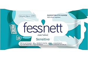Fess Nett Papier Toilette Humide Pocket Sensitive 20 Pièces 1 Unité