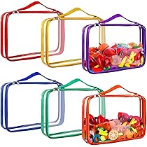 Outdoor Toy Storage 6 Packs Extra Large Toy Storage Bags With Zipper, Clear Toy Organizers