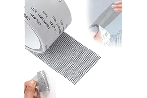 JClorix Nastro Riparazione per Zanzariere - 5 cm x 10 m, Auto-Adesivo in Fibra di Vetro e PET per Reti Antizanzare, Porte, Finestre, Piscine e Tende - Resistente ad Acqua e UV (Nero)