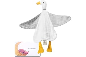 Mababu dudu Bebe Recien Nacido, doudou Bebe - Muselina de algodón orgánico Gots - Ultra Suave y Transpirable - Dou dou para Bebe 100% Seguro - Perfecto Regalo en Caja Premium - Hecho a Mano con Amor