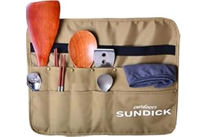 NIKTULE Borsa da campeggio, per utensili da cucina, da viaggio, da picnic, posate, da appendere, da viaggio, organizer per utensili da cucina, per barbecue e campeggio