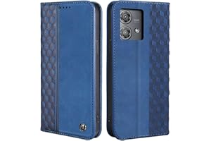 CXTCASE Cover Motorola Edge 40 Neo,PU Pelle Custodia per Motorola Edge 40 Neo [Kickstand] [Slot per Schede],Portafoglio Custodia Flip Case per Motorola Edge 40 Neo,Blu