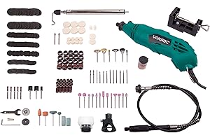 VONROC Outil rotatif multifonction 160W - arbre flexible - boite d'accessoires de 232 et sac de rangement