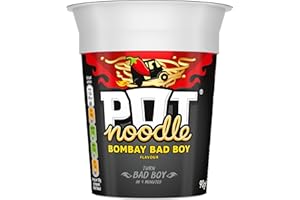 Pot Noodle Bombay Bad Boy Standard Pot instant vegan* snack quick to make noodles Instant Noodle 90 g