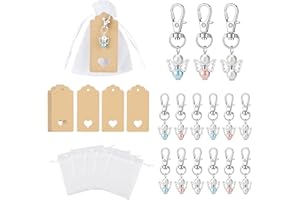 VMUTGA Schutzengel Anhänger, 30 Stück Gastgeschenke Hochzeit, Gastgeschenke Schutzengel mit Organza Beutel Kraftpapier Anhänger für Hochzeit Taufe Weihnachten, Geburtstag, Kommunion Konfirmation Geschenk