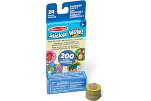 Melissa & Doug Sticker Wow! Mini Activity Pad and 200 Stickers Refill for Sticker Stamp Activity Craft Toy Collectable - Various Surprise Stickers