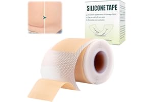 DIVIDERMY Silicone Scar Sheets, Parches Cicatrizantes, Tiritas Cicatrizantes, Parches Silicona Cicatrices para Cicatrices Causadas Por Cesárea, Queloides, Cesáreas, Quemaduras, Acné y Más (4CMx300CM)