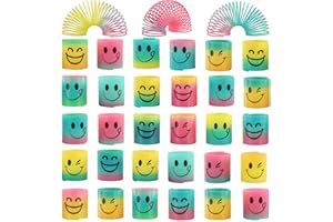Give Aways Children's Birthday 36 Pieces Rainbow Spiral for Children, Mini Jumping Toy Rainbow Small Spirals Small Party Favours Children's Birthday Mini Gifts Kids Toy Party Bag