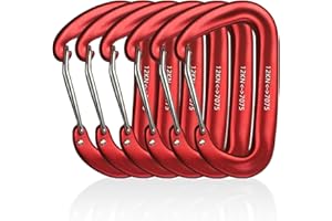 GALERIE SV 6 Pezzi Moschettone 12KN (1200KG) Moschettoni in Alluminio,Grande Moschettone per Campeggio Esterni Casa,Campeggio, Pesca, Escursioni, Viaggi