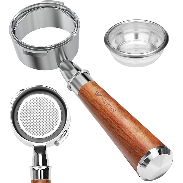 MIAO JIN Portafiltro de 51 mm sin fondo, 2 orejas, café desnudo, Espresso Portafiltro compatible con DeLonghi Dedica 311GR-310GR/ECO310 con 1 taza de cesta de filtro