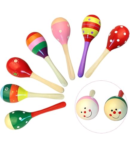 4 Stück Hölzerne Percussion-Eier – Bunte Eier-Shaker, Maracas, Musikinstrumente Für Kinder