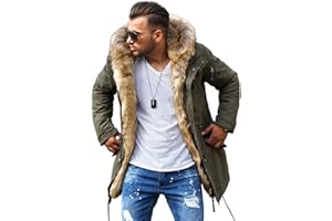 Rello & Reese Winter Parka mit Fell-Imitat Jacke Mantel E-7250