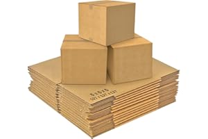 KAPCO 15 Small Cardboard Boxes (5 x 5 x 5”) Strong Single Wall Corrugated Recycled Kraft Postal Shipping Box | Mailing Cartons, Packing, Shipping, Gift Packaging & Mailer Boxes (127 x 127 x 127mm)