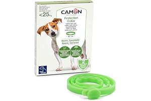 CAMON | Neem Oil Barrier Collar for Dogs, Releases a Pleasant Smell, Water Resistant, Protection for Approximately 2 Months, 60 cm