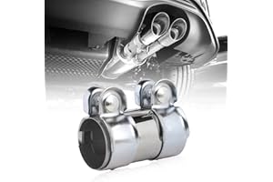 LALAGO Collier de Serrage Double pour Raccords de Pot D'échappement, Ø45 mm Collier Echappement Double Universel, Collier de Serrage pour Tuyau D'échappement (Ø 45mm / L: 95mm)