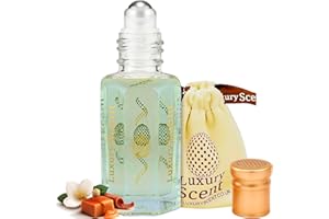LUXURY SCENT Perfume Oil Orange Sandalwood 6ml Roll-On Attar – Long Lasting Alcohol-Free Arabian Fragrance for Men & Women, Fruity Fresh Musky Scent with Bergamot, Jasmine, Caramel & Amber, Travel Size Gift