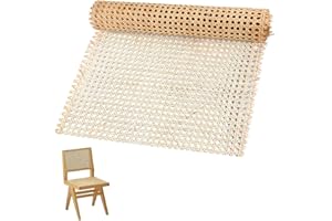 KYYGKY Natural Rattan Webbing Roll 15.75inch x 5ft Cane Webbing Roll Woven Open Mesh Cane Rattan Sheet Furniture Viennese Wicker Weaving Webbings Rattan Material for DIY Crafts Chair Cabinet Ceiling
