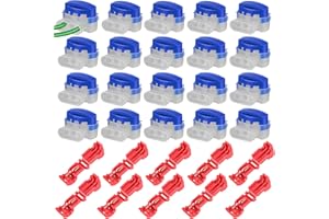 Supamz 30 Stück Kabelverbinder/Anschlussklemmen für Mähroboter, Wasserdicht Verbindungsklemmen Kabelklemmen Draht Kabel Verbinder für Rasenroboter Rasenmäher Husqvarna, Worx, Bosch, Gardena Mähroboter