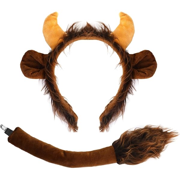 FOMIYES – 2 Bandeaux Cornes De Taureau/diable – Café – Cosplay, Halloween – Adulte/enfant – Plastique Et Tissu