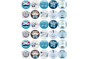 RONNIES-BAKERY-COMPANY 30 Fathers Day Dad Cupcake Toppers Edible Wafer Paper Fairy Cake Toppers Birthday Cake Decorations