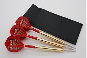 BULLYDARTS 21g dart set, Arsenal dart flights, stems & case