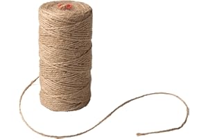 IPEA Corda in Juta Naturale spessa 2 mm per Decorazioni e Fai da Te – 100 Metri – Cordoncino per Artigianato, Arredamento, Creazioni – Bobina di Filo in Canapa