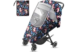 HALOULENI Baby Stroller Rain Cover with Nylon Waterproof Zipper - Universal Pram Protection