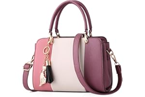 NICOLE & DORIS Bolsos de mujer Bolsos de borlas Bolsos de hombro con asa superior de diseño Bolso bandolera para mujer Bolso de cuero de PU con colgante