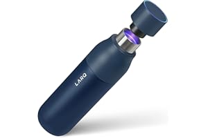 LARQ Bottle PureVis 500ml - Bouteille d'eau en acier inoxydable autonettoyante avec purificateur UV | Réutilisable | Idéale pour les déplacements | 2 Ans de Garantie, Monaco Blue