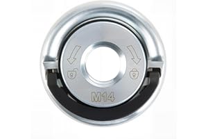 TIMES MARK M14 Quick Clamping Nuts, 45mm Quick Release Angle Grinder Nut Angle Grinder Locking Attachments Heavy Duty Locking Retaining Flange Nut with Pull Rin for Milwaukee Dewalt Makita Angle Grinder
