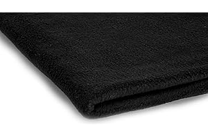ORIENT FASHION Polaire en tissu haute qualité Fleece 200 g/m² - Disponible en 50 couleurs - 50 x 155 cm (Noir)