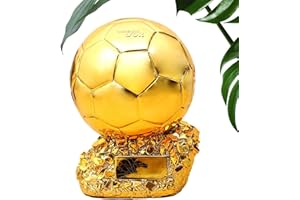 Wukesify Trophée Du Ballon D'or Football, Trophées De Football La Coupe Monde, Ligue Des Champions D'or, Cadeaux Commémoratifs Meilleur Joueur