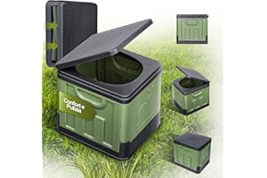 DMTIVMG Toilette Portatile WC Portatile Gabinetto Portatile Adulti Pieghevole WC da Campeggio Toilette Portatile per All'aperto, Escursioni, Lunghi Viaggi e Ingorghi Stradali