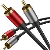 ZGCE Cable 2 RCA Macho Dobles Cinch,2 RCA Cable de Audio para Amplificador Subwoofer del Cine en Casa Altavoz Reproductor de