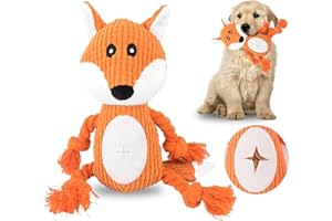 BINYI Giochi per Cani Indistruttibile Peluche Squeak Interattivi Giocattoli per Cuccioli da Masticare Adatto a Piccola e Media Taglia