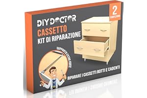 DIY Doctor Kit Riparazione Cassetti (2 Pezzi) – Ripara Cassetti Rotti con Rinforzi e Supporto per Cucina e Camera